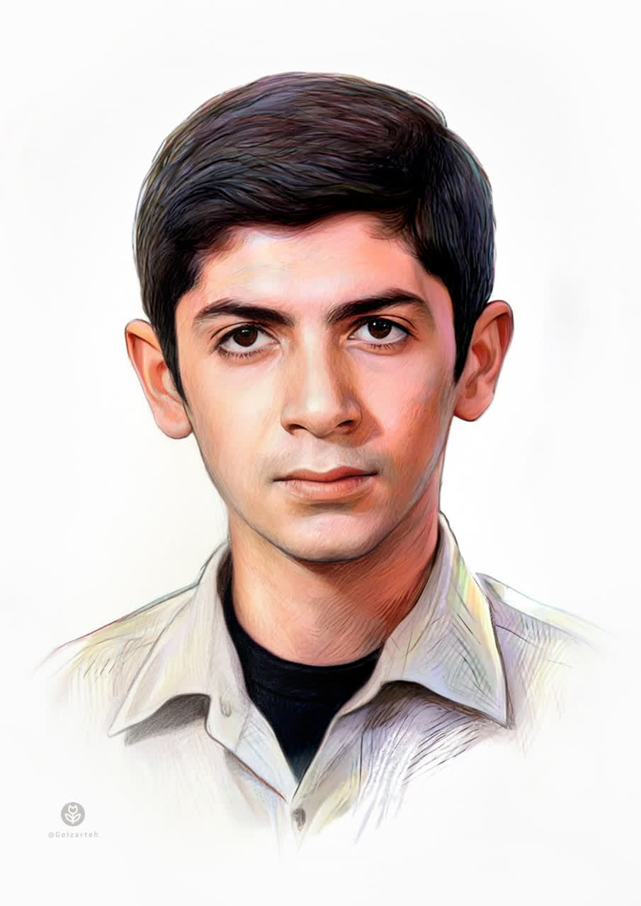 تصویرسازی چهره شهید مصطفی کاظم زاده